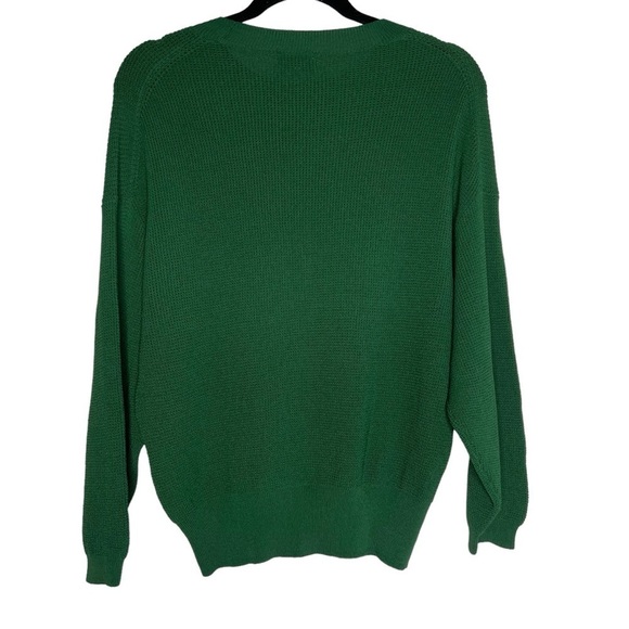 Aritzia Wilfred Livvie Crewneck Oversized Green Sweater size M - Picture 3 of 6